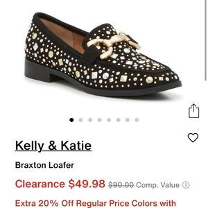 Kelly & Katie Studded Black Loafer